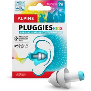 Alpine Pluggies Kids - Gehoorbescherming voor kinderen - Oordoppen - Wit - SNR 25 dB - 1 paar