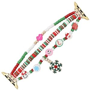 sieraden armband Compatibel met: Apple Watch-horlogebandje 38mm 40mm 41mm 42mm 44mm 45mm 49mm Dames Kristal Dubbele ketting kralen Vervangende horlogeband voor iwatch Series 9 8 7 6 5 4 3 2 1 SE miniinthebox