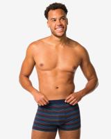 HEMA Korte herenboxers katoen stretch strepen - 3 stuks donkerblauw (donkerblauw)