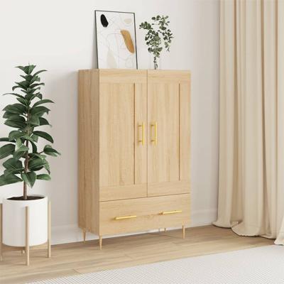Hoge kast 69,5x31x115 cm bewerkt hout sonoma eikenkleurig