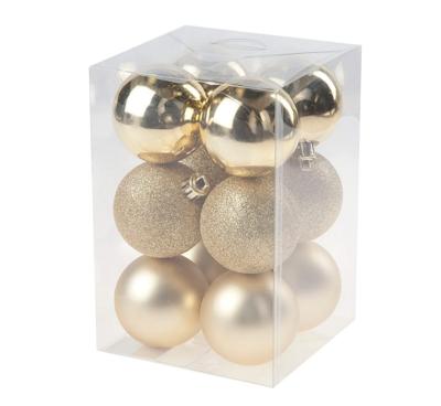 Cosy @Home Kerstballen Rose goud ø 6 cm - 12 Stuks