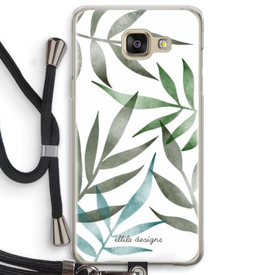 Tropical watercolor leaves: Samsung Galaxy A5 (2016) Transparant Hoesje met koord