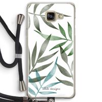 Tropical watercolor leaves: Samsung Galaxy A5 (2016) Transparant Hoesje met koord