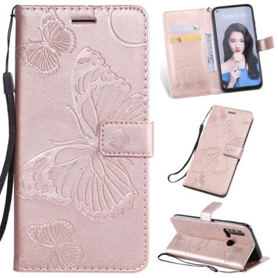 Gedrukt afdrukken Butterfly patroon horizontale Flip PU lederen draagtas met houder & kaartsleuven & portemonnee & Lanyard voor Huawei P20 Lite 2019/N