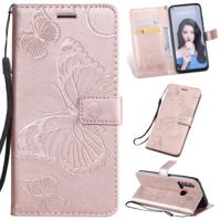 Gedrukt afdrukken Butterfly patroon horizontale Flip PU lederen draagtas met houder & kaartsleuven & portemonnee & Lanyard voor Huawei P20 Lite 2019/N
