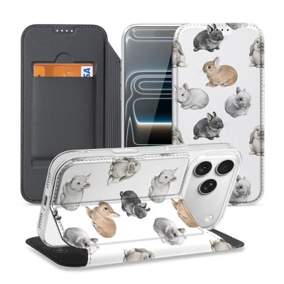 Book Case Apple iPhone 17 Pro Konijntjes