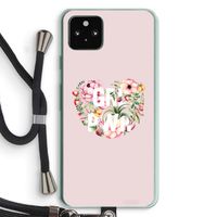 GRL PWR Flower: Pixel 5a 5G Transparant Hoesje met koord