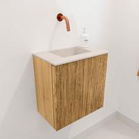 Toiletmeubel Mondiaz Joya Dlux | 40 cm | Meubelkleur Oak | Faye wastafel Meli Wasbak Midden | Zonder kraangat(en) Toiletmeubel Mondiaz Joya Dlux | 40 cm | Meubelkleur Oak | Faye wastafel Meli Wasbak Midden | Zonder kraangat(en)