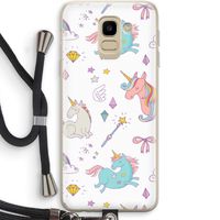 Fantasiewereld: Samsung Galaxy J6 (2018) Transparant Hoesje met koord