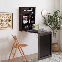 Wandtafel Inklapbaar Wandklaptafel met Tafel Multifunctionele Bartafel Eettafel Wandmontage Klapbureau Keukentafel Laptoptafel (3 Kleuren)