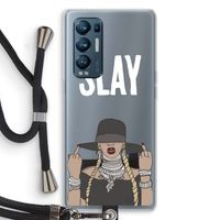 Slay All Day: Oppo Find X3 Neo Transparant Hoesje met koord