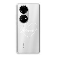 Forever heart pastel: Huawei P50 Pro Transparant Hoesje