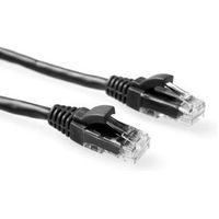 ACT Zwarte 2 meter U/UTP CAT6 patchkabel component level met RJ45 connectoren - thumbnail