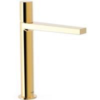 Wastafelkraan Tres Project | Opbouw | Mengkraan | Hoog model | 1-knop | Rond | 24k Goud glans