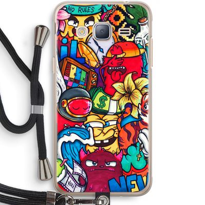 No Rules: Samsung Galaxy J3 (2016) Transparant Hoesje met koord