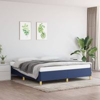 Bedframe stof blauw 160x200 cm - thumbnail