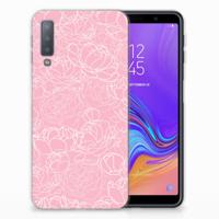 Samsung Galaxy A7 (2018) | TPU Case | White Flowers