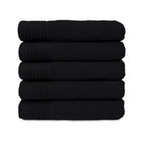 The One Handdoek Deluxe 50x100 550 gr Zwart (5 stuks)