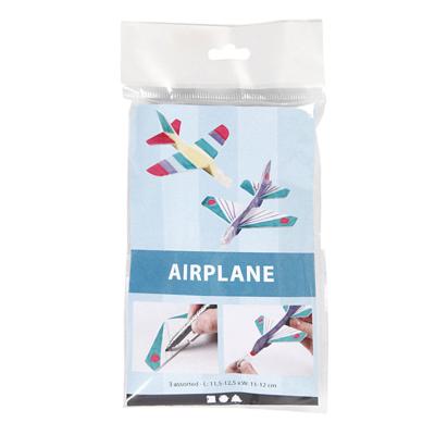 Creativ Company Vliegtuigen, l: 11,5-12,5 cm, b: 11-12 cm, wit, 3 stuk/ 1 doos