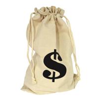 Cowboy Western Thema Geldzak - 1x - stof - dollar teken - verkleedaccessoire
