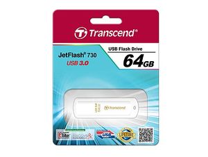 Transcend JetFlash 730 64GB USB 3.0 USB flash drive USB Type-A 3.2 Gen 1 (3.1 Gen 1) Wit