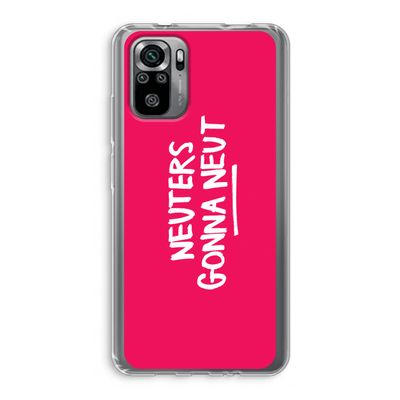 Neuters (roze): Xiaomi Redmi Note 10S Transparant Hoesje