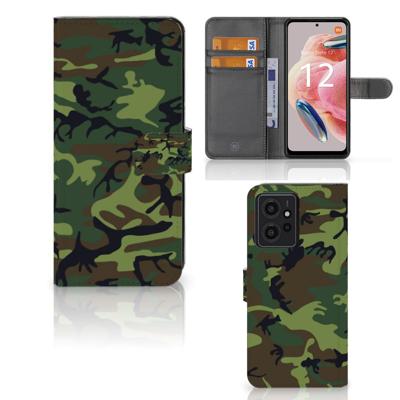 Xiaomi Redmi Note 12 4G | Telefoon Hoesje | Army Dark | Portemonnee hoesje