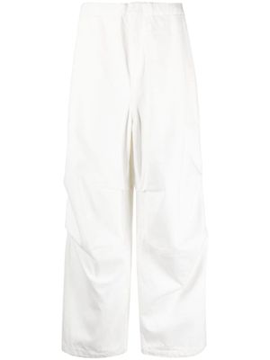 Jil Sander pantalon en coton à coupe droite - Blanc