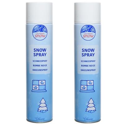 Sneeuwspray - 2x - grote bus - 600 ml - kunstsneeuw - nepsneeuw