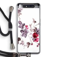 Mooie bloemen: Samsung Galaxy A80 Transparant Hoesje met koord