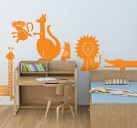 Muursticker kind wilde dieren