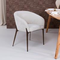 Richmond Eetkamerstoel 'Kenzi' Chenille, kleur Crème