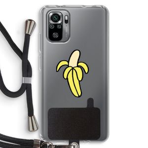 Banana: Xiaomi Redmi Note 10S Transparant Hoesje met koord