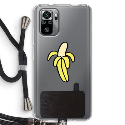 Banana: Xiaomi Redmi Note 10S Transparant Hoesje met koord