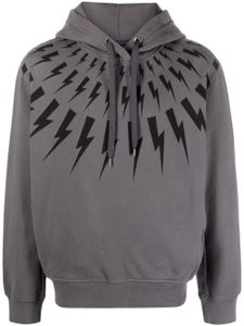 Neil Barrett hoodie à imprimé Thunderbolt - Gris