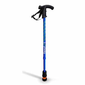 Flexyfoot wandelstok Blauw met Derby handvat