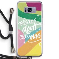 Don't call: Samsung Galaxy S8 Plus Transparant Hoesje met koord Don't call: Samsung Galaxy S8 Plus Transparant Hoesje met koord