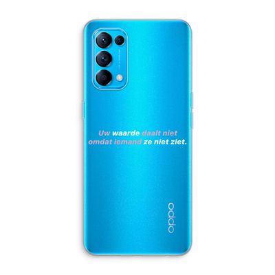 uw waarde daalt niet: Oppo Find X3 Lite Transparant Hoesje