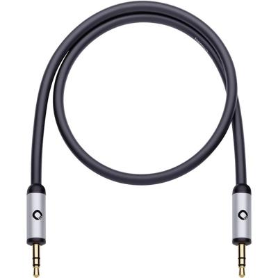 Jackplug Audio Aansluitkabel [1x Jackplug male 3,5 mm - 1x Jackplug male 3,5 mm] 5.00 m Zwart Vergulde steekcontacten Oehlbach i-Connect J-35