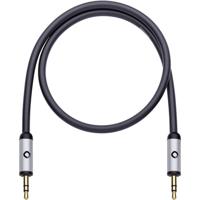 Jackplug Audio Aansluitkabel [1x Jackplug male 3,5 mm - 1x Jackplug male 3,5 mm] 5.00 m Zwart Vergulde steekcontacten Oehlbach i-Connect J-35