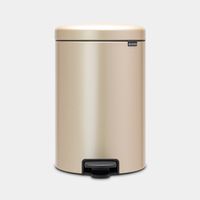 Brabantia newIcon pedaalemmer 20 liter met kunststof binnenemmer - Champagne