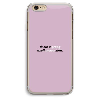 uzelf graag zien: iPhone 6 Plus / 6S Plus Transparant Hoesje