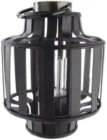 Lantaarn bamboe l27b27h35cm zwrt