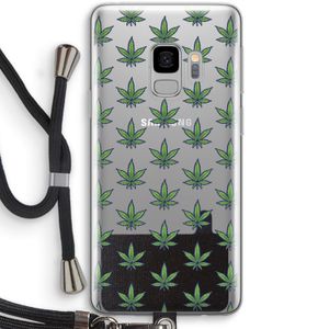 Weed: Samsung Galaxy S9 Transparant Hoesje met koord