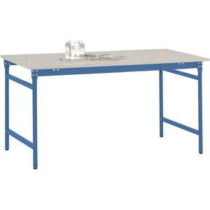 Manuflex BB3031.5007 Bijzettafel basis stationair met melamine tafelblad in stralend blauw RAL 5007, bxdxh: 1250 x 600 x 780 mm Stralend blauw (RAL 5007)