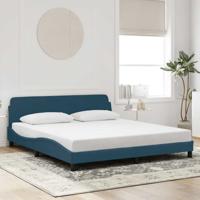Bedframe met hoofdeinde "Dover" fluweel blauw 180x200 cm