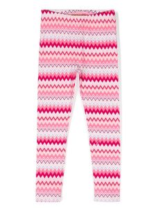 Missoni Kids legging à imprimé vague - Rose