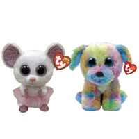 Ty - Knuffel - Beanie Boo's - Nina Mouse & Max Dog - thumbnail