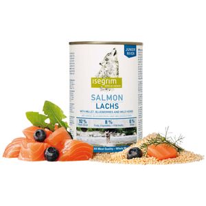 isegrim® Puppy en Junior RIVER Zalm met gierst, 800 g, Aantal: 12 x 800 g