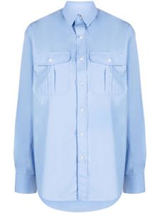 WARDROBE.NYC chemise en coton à coupe oversize - Bleu